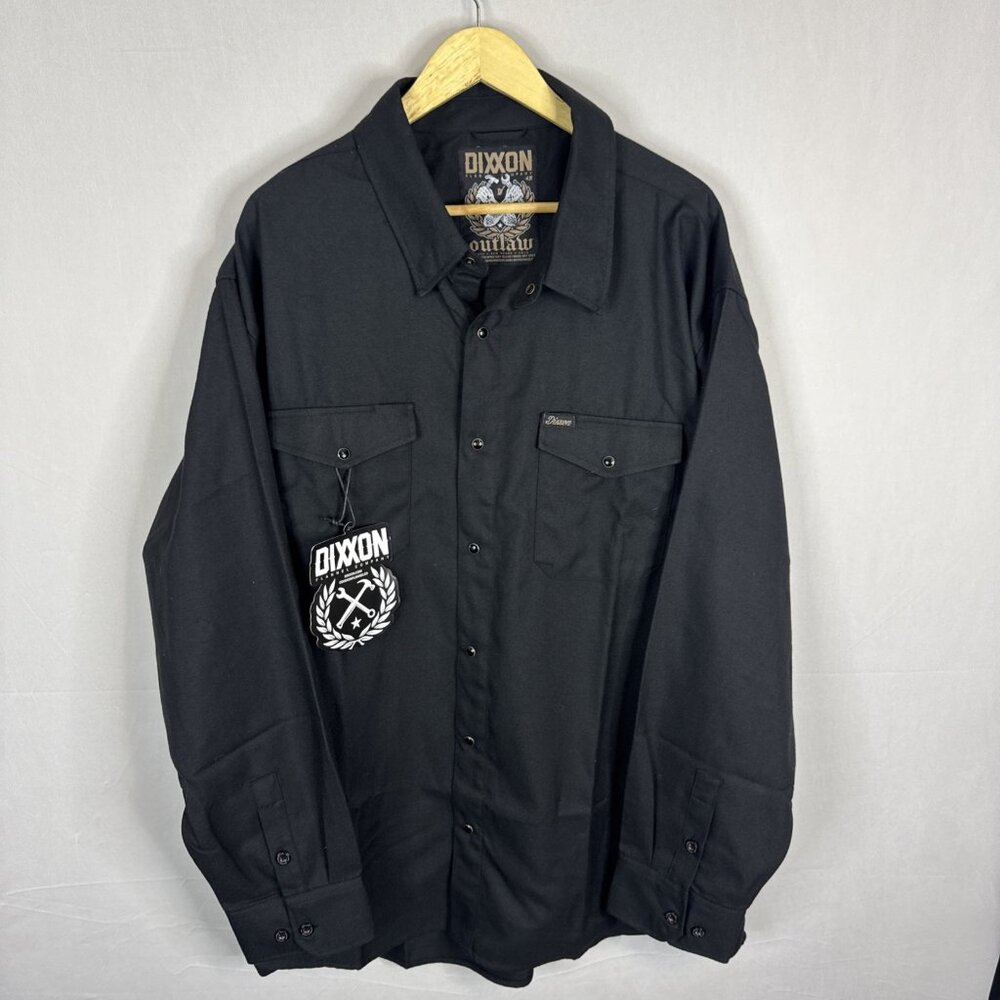 Dixxon Outlaw Black‎ Button Up Work Shirt Men’s 4XL NWT